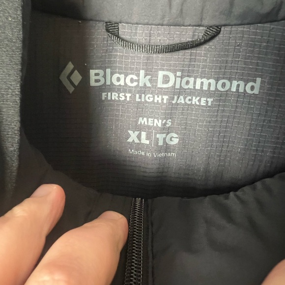 Black Diamond Men's Size XL First Light Insulated Dark Gray Puffer Jacket - Picture 2 of 8